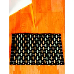 HANDICRAFT PALACE Yellow & Green Cotton Rectangular Non-Slip Doormat-picture-37