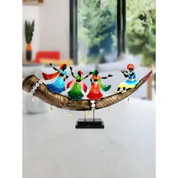 HANDICRAFTS PARADISE  Brown & Blue Metal Medium Figurine Showpiece-picture-33