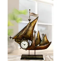 HANDICRAFTS PARADISE Brown and Green Table Clock by Handicraft Paradise Showpiece-picture-14