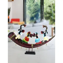 HANDICRAFTS PARADISE Brown & Red Metal Figurine Atique Tribal Art Showpiece-picture-16