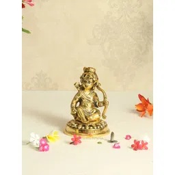 HANDICRAFTS PARADISE Gold-Toned Metal Lord Ram Playing With Dhanush Idol Showpiece-picture-40