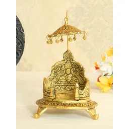 HANDICRAFTS PARADISE Gold Toned Oval Shaped Singhasan-picture-35