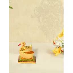 HANDICRAFTS PARADISE Gold Toned Roli Tikka Haldi kumkum Holder-picture-38