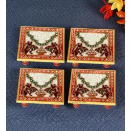 Multicolor Marble Chowki by Handicrafts Paradise-picture-36