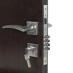 Handle Waala Rose Lobos-R-OSK Stainless Steel Silver One Side Key Mortise Door Lock Set-picture-34