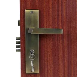 Handle Waala Sana 10 inch 60mm Stainless Steel Antique Brass Finish Cylindrical Plate Both Side Key Mortise Door Lock Set-picture-26