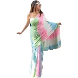 Handloom Cotton Saree With MulticolourDesign Including Blouse Pice By Kamana Textile (Multicolour)-picture-28