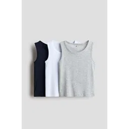 H&M 3-Pack Cotton Vest Tops-picture-26