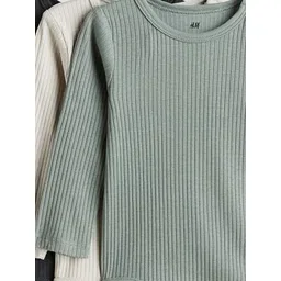 H&M 3-Pack Ribbed Bodysuits image 2