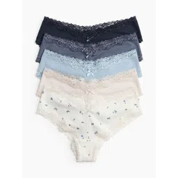 H&M 5-Pack Cotton And Lace Hipster Briefs-image-21