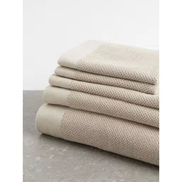 H&M Beige Cotton Terry Hand Towel image 4