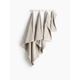 H&M Beige Pure Cotton Terry Bath Towel-picture-19