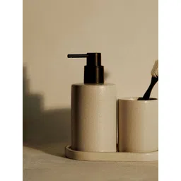 H&M Beige Stoneware Soap Dispenser-picture-34