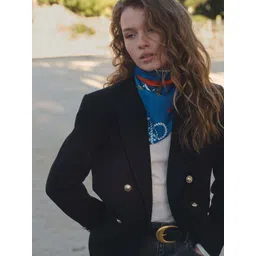 H&M Blue Patterned Scarf-picture-23