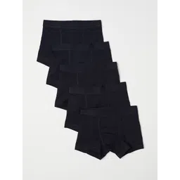 H&M Boys Black Solid 5 Pack Boxer Trunks 0589521006-picture-41