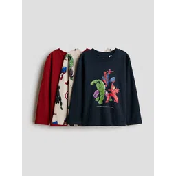 H&M Boys Pure Cotton 3-Pack Long-Sleeved T-shirts-picture-23