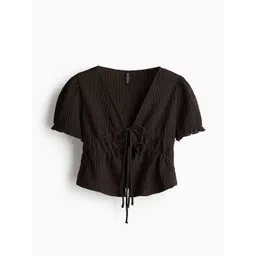 H&M Crinkled Tie-Front Top-picture-38