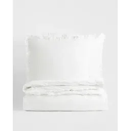 h&m Frill-Trimmed Cotten Double Duvet Cover Set-picture-18