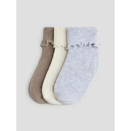 H&M Girls 3-Pack Overlocked Foldover Socks-picture-22