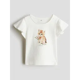 H&M Girls Graphic Printed Cotton Top-picture-19