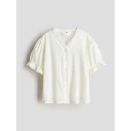 H&M Girls Lace-Trimmed Cotton Blouse-picture-38