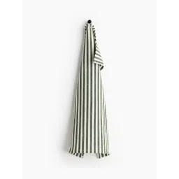H&M Green And White Cotton Linen Tea Towel-image-8