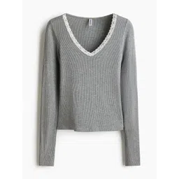 H&M Lace-Trimmed Jersey Top-picture-29
