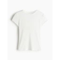 H&M Lace-Trimmed Ribbed T-shirt-picture-37