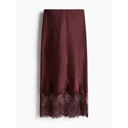 H&M Lace-Trimmed Satin Skirt-picture-35