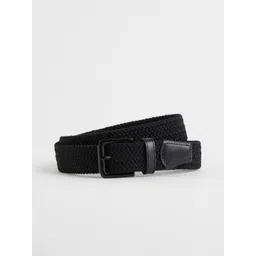 H&M Men Black Elasticated Fabric Belt-picture-23