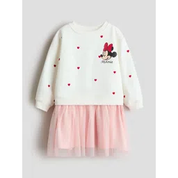 H&M Printed Tulle-Skirt Sweatshirt Dress-picture-54