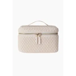 H&M Quilted Boxy Make-Up Bag - Beige-picture-16