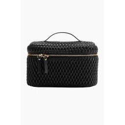 H&M Quilted Boxy Make-Up Bag - Black-picture-28