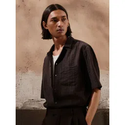 H&M Regular Fit Textured Resort Shirt-picture-23