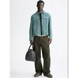 H&M Relaxed Fit Cotton Cargo Trousers-picture-14