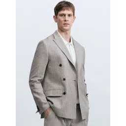 H&M Relaxed Fit Double-Breasted Linen-Blend Jacket-picture-29