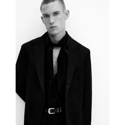 H&M Slim Fit Wool-Blend Tuxedo Jacket image 3