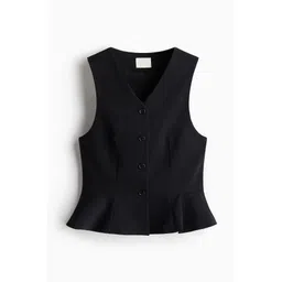 H&M V-Neck Peplum Waistcoat-picture-25