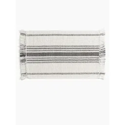 H&M White Fringed Cotton Bath Mat-picture-32