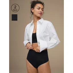 H&M Women Black 2-Pack Firm Shaping Thongs-picture-35