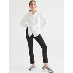 H&M Women Black Slim Fit Chinos Trousers-picture-36