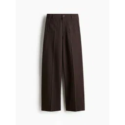 H&M Women Cotton Wide Twill Trousers-picture-38