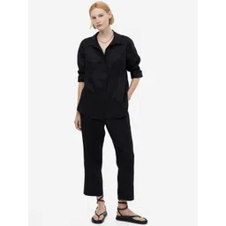 H&M Women Linen-Blend Tapered Trousers-picture-33