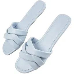 Handmade Beautifuln Design Flat TPR Sole Synthetic Slip on Open Back Flats Slipper for Women's-picture-48