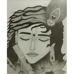 Handmade Pencil Sketch on A4 Paper – Divine Black & White Artwork with Intricate Detailing for Wall Décor, Home, Office & Gifting (Framed | Unframed) by CreatiVista (Unframed)-picture-43