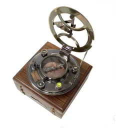 handmadec Solid Brass Sundial Compass 4 inche - Antique Showpiec Compass-picture-44