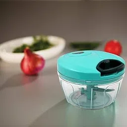 Handy Mini Vegetable Chopper Cutter with 3 Stainless Steel Blades – 550ml Onion & Vegetable Slicer for Kitchen Accessories, Turquoise, for Vegetables Fruits Nuts Herbs-picture-22