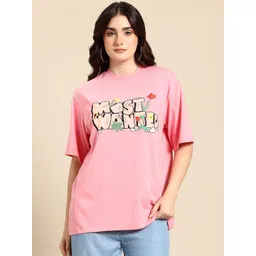 Hang and wear Printed Drop-Shoulder Sleeves Relaxed Fit Pure Cotton T-shirt-picture-10