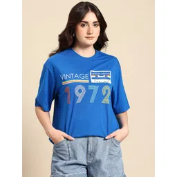 Hang and wear Printed Drop-Shoulder Sleeves Relaxed Fit Pure Cotton T-shirt-picture-19