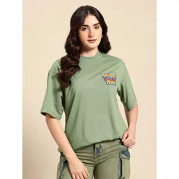 Hang and wear Typography Printed Drop-Shoulder Relaxed Fit Sleeves Pure Cotton T-shirt-picture-38